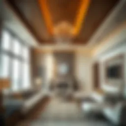 Luxurious interior design of a villa in Ab Villa Ajman