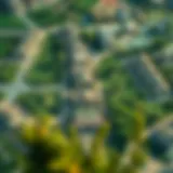 Aerial Perspective of Al Shaab Village Aerial view of Al Shaab Village showcasing its layout and greenery