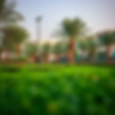 Community Park in Alkhail Heights Community park with lush greenery in Alkhail Heights