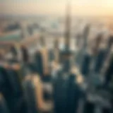 Aerial view of Dubai's skyline showcasing real estate developments.