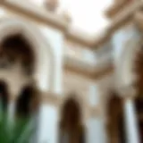 A Close-Up of Arabisque Architecture Intricate Arabisque architectural detail