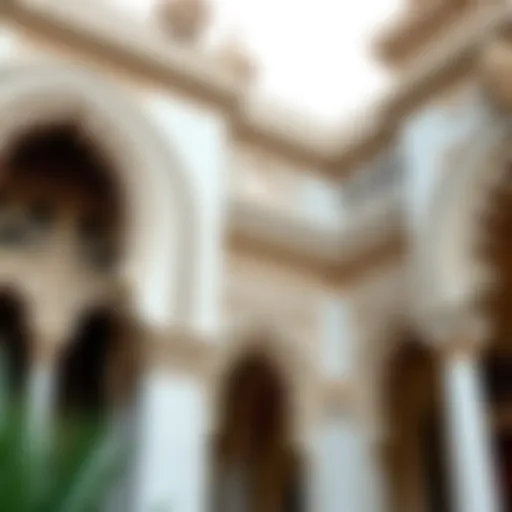 A Close-Up of Arabisque Architecture Intricate Arabisque architectural detail