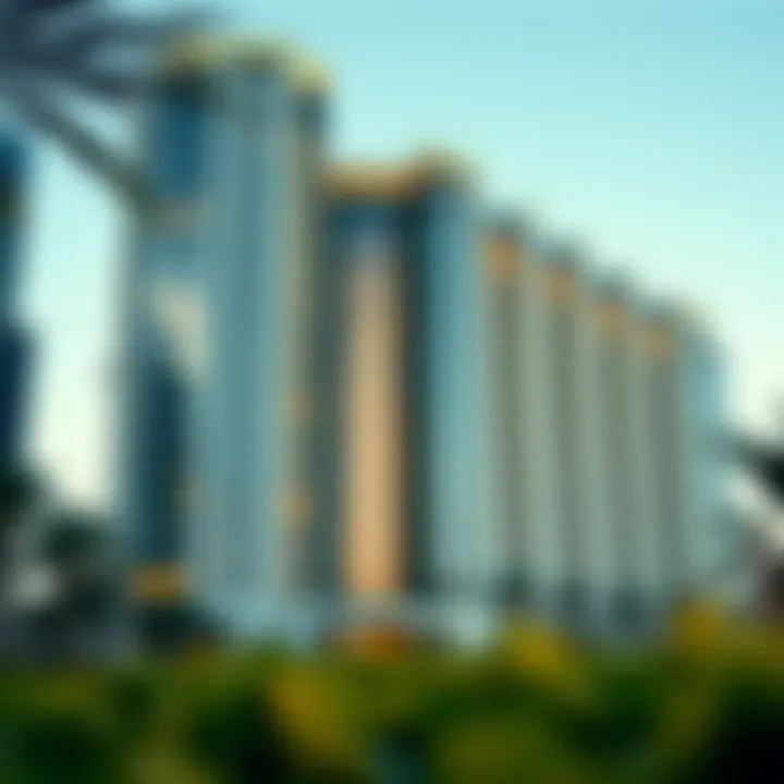 A stunning view of the Avenue at Etihad Towers showcasing its architectural grandeur