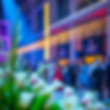A cultural event taking place at the Avenue at Etihad Towers with a vibrant atmosphere