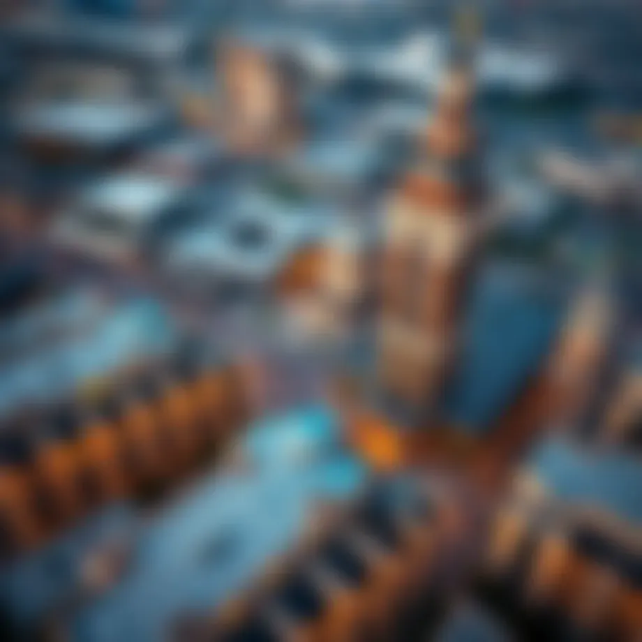 Aerial view of Bahman real estate developments