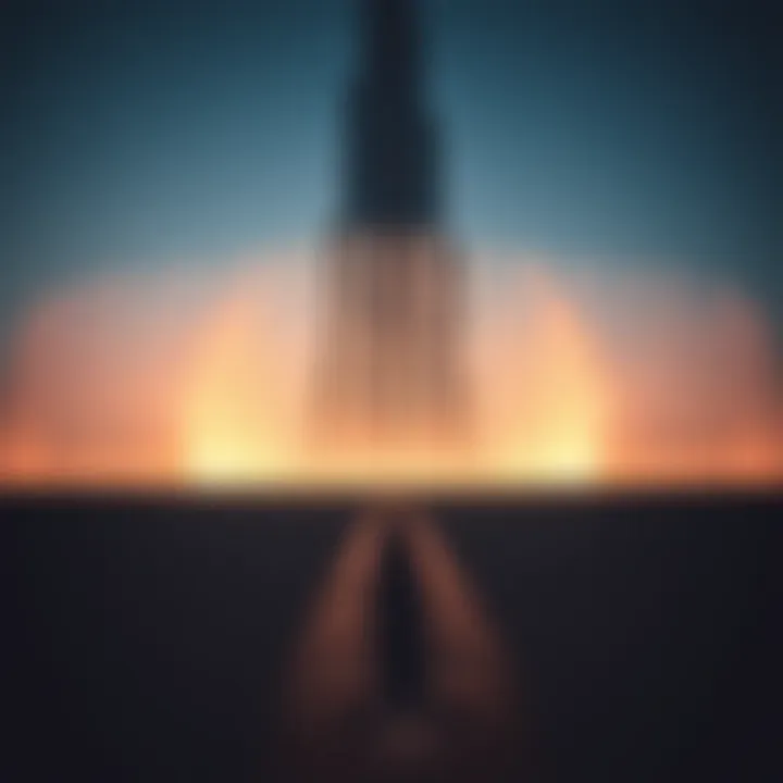 The intricate design elements of the Burj Khalifa fountain capturing the evening glow