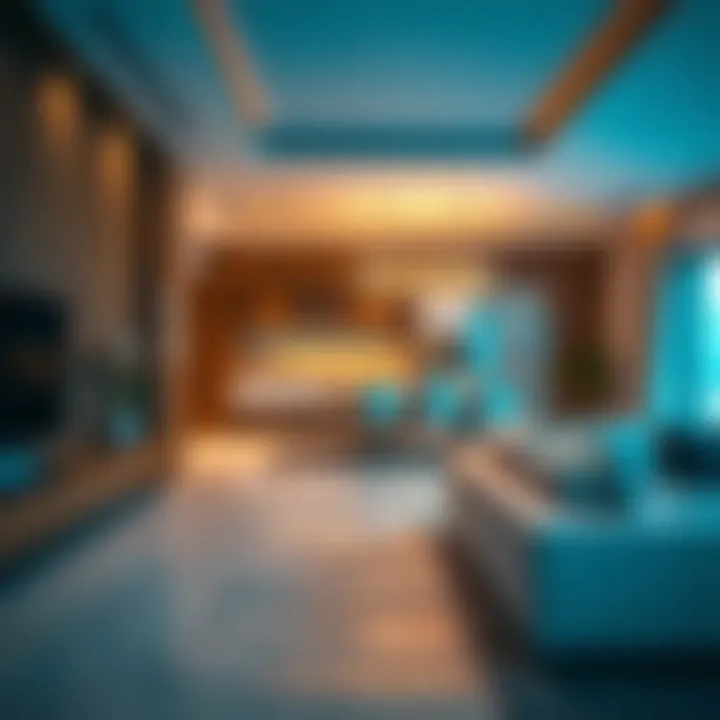 Spotless residential interior reflecting luxury