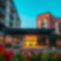 Stylish covered parking structure in a modern Dubai development