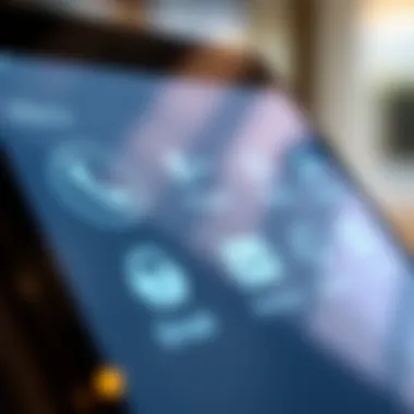 Various Communication Channels Close-up of contact options such as phone and email on a digital device