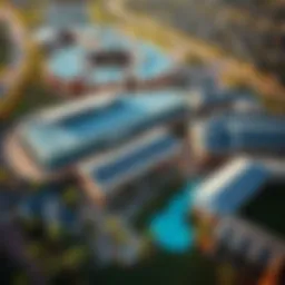 Aerial view of Discovery Gardens showcasing its layout