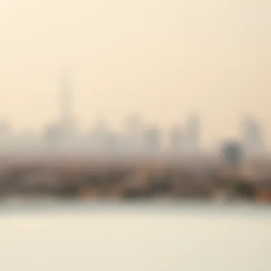 Panoramic skyline view of Dubai from Dubai Hills