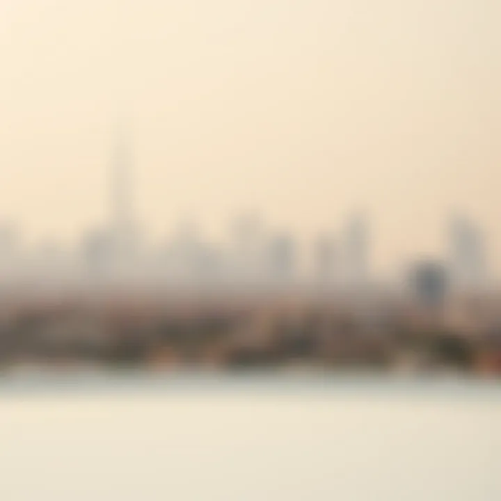 Panoramic skyline view of Dubai from Dubai Hills