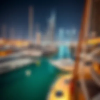 A luxury marina filled with yachts in Dubai symbolizing economic growth