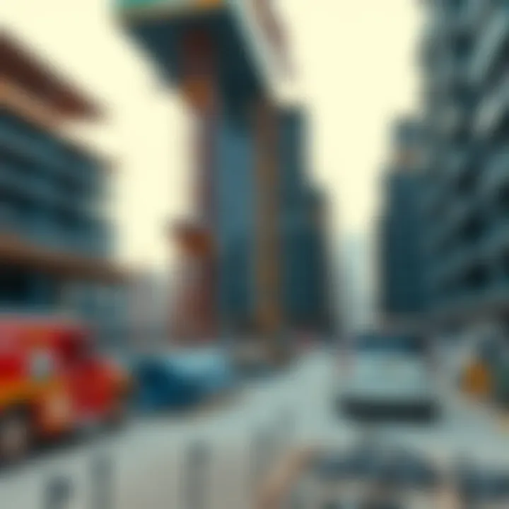 Modern construction site showcasing innovation