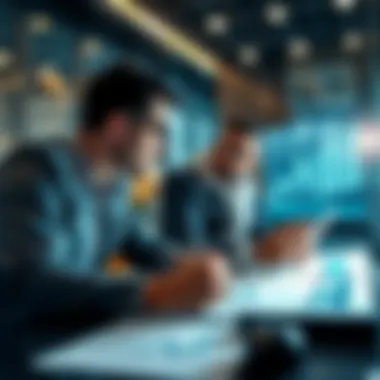 Investors analyzing property market data