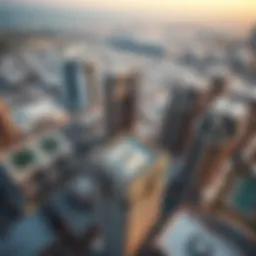 Aerial view of Emaar Downtown Views 2 showcasing its stunning architecture
