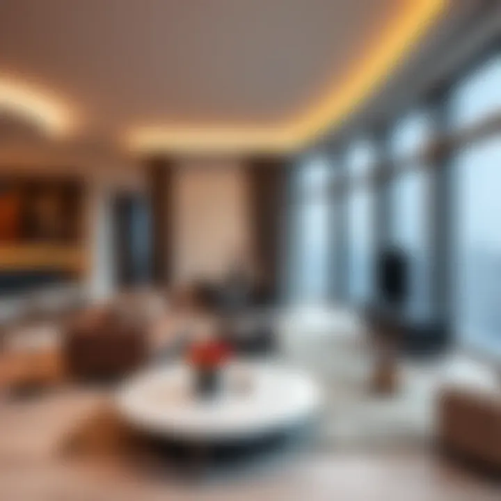 Interior Luxury of Emaar Downtown Views 2 Luxurious living space within Emaar Downtown Views 2 highlighting modern design