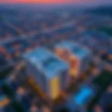 Aerial view of a prominent Azizi Developments project in Dubai