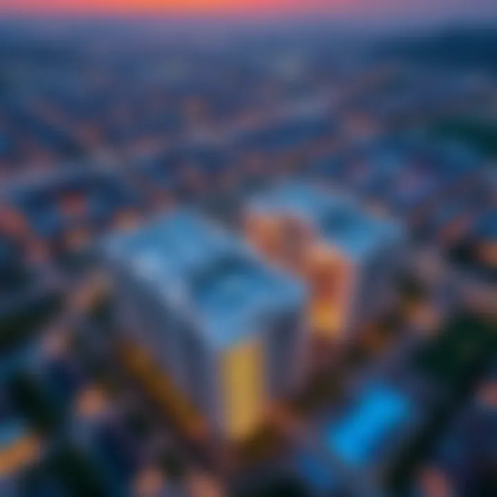 Aerial view of a prominent Azizi Developments project in Dubai