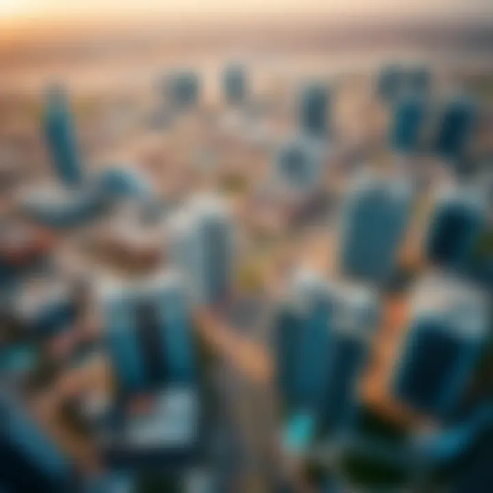Aerial view of Dubai's vibrant real estate market