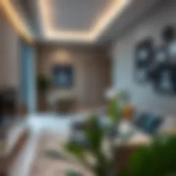 Modern apartment interiors showcasing rental options