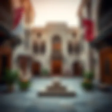 Cultural heritage site in Al Jada highlighting traditional design elements