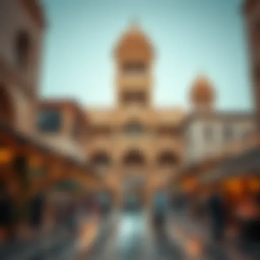 Traditional Architecture at Al Seef Market A view of Al Seef Market showcasing its traditional architecture and vibrant atmosphere.