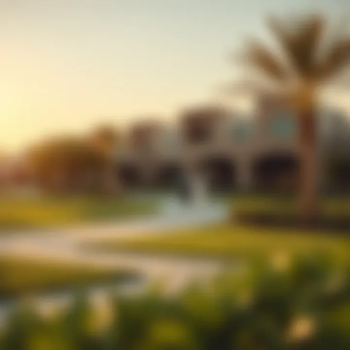 A serene park in Arabian Ranches 3, reflecting community life