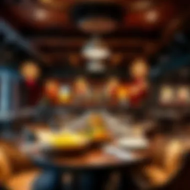 Cultural Heritage Through Cuisine in Arjan Vibrant interior of a cultural restaurant reflecting diverse culinary heritage
