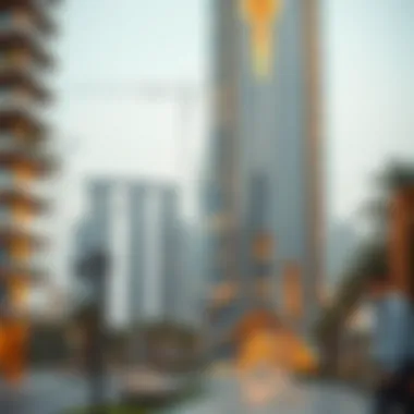 Illustration depicting sustainability features of the Binary Tower