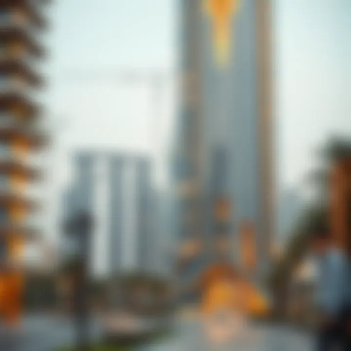 Illustration depicting sustainability features of the Binary Tower