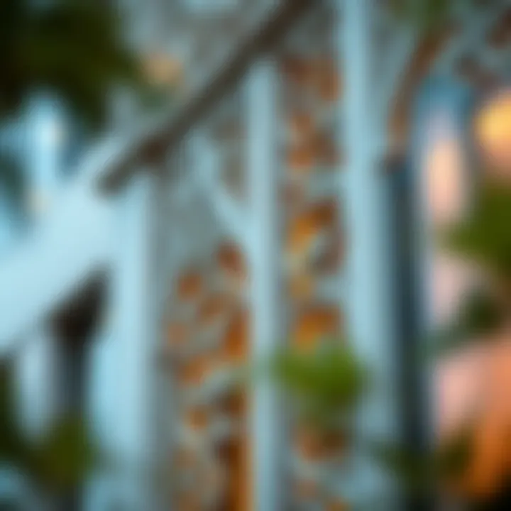 Close-up of the intricate facade detailing at Binghatti Amber
