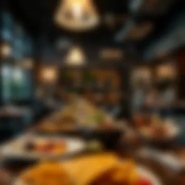 Diverse culinary offerings at a Gate Village restaurant