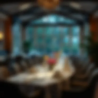 Elegant dining setting at a Gate Village restaurant