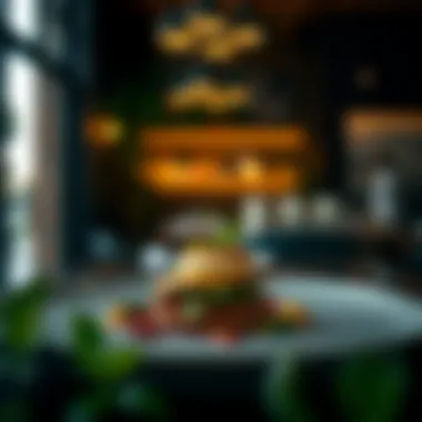 Artfully presented gourmet dish from Gate Village