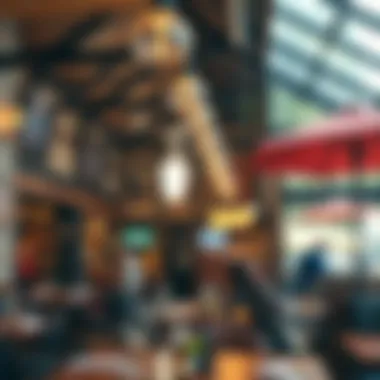 Vibrant atmosphere of a Gate Village eatery