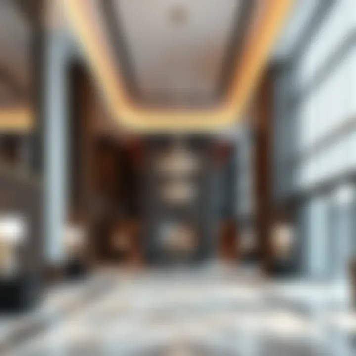 Elegant lobby showcasing modern interior design at Damac Executive Bay