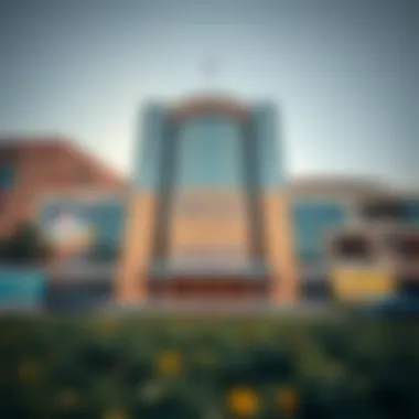 The stunning facade of Deira Mall showcasing modern architectural design