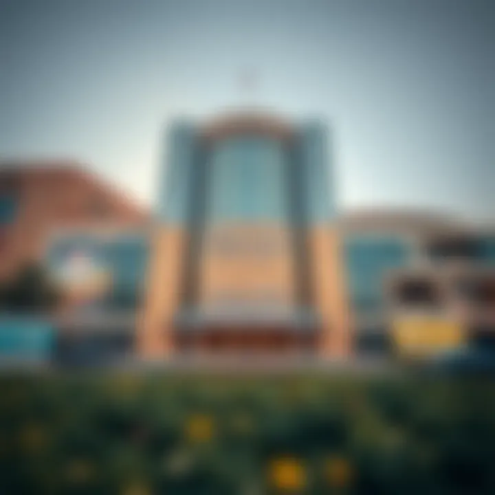 The stunning facade of Deira Mall showcasing modern architectural design