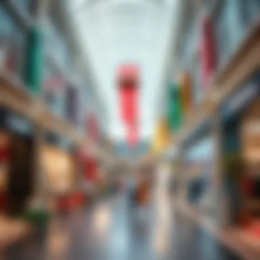 A vibrant shopping area within Deira Mall highlighting diverse retail options