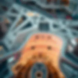 Aerial view of DFC Mall showcasing its unique architectural design