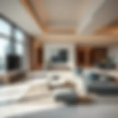Contemporary Design in Downtown Living Luxurious interior of a modern downtown residence reflecting contemporary design
