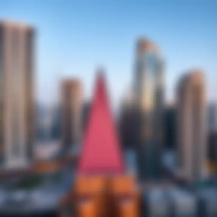 Architectural Diversity in Downtown Dubai Stunning skyline view of Downtown Dubai showcasing architectural diversity