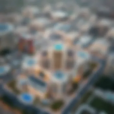 Aerial view of مول دبي showcasing its architectural design