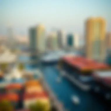 Panoramic view of the bustling economic activity within Dubai Maritime City