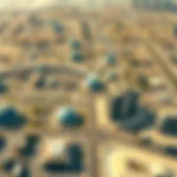 Aerial view of Dubai Production City showcasing modern infrastructure