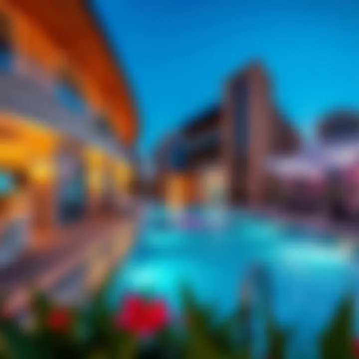 Luxurious amenities and dining options available within the fun city.