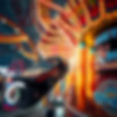 Close-up of thrilling rides and attractions highlighting excitement and adventure.