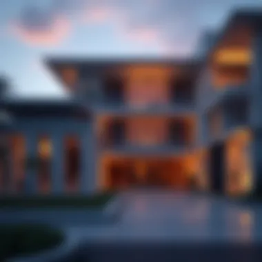 Elegant architectural design of a modern executive residence