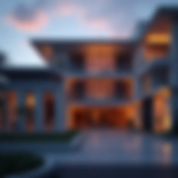 Elegant architectural design of a modern executive residence